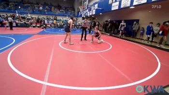 140 lbs Round Of 16 - Tyler Mathis, Dark Cloud Wrestling Club vs Trey Vaughn, Skiatook Youth Wrestling 2022-23