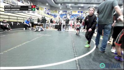 100 lbs Final - Blake Holzbaugh, Team Guthrie Wrestling vs Minor Langford, Weatherford Youth Wrestling