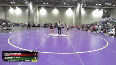 140 lbs Quarterfinal - Sevreign Aumua, Grain Valley vs Kayleigh Braden, Harrah