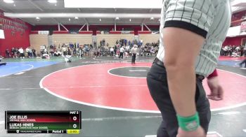 217 lbs Quarterfinal - Lukas Hines, Berean Christian High School vs Joe Ellis, Vintage High School