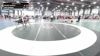 132 lbs Rr Rnd 1 - Destiny Wooley, MF Angels vs ABBI BOWMAN, PA Legends