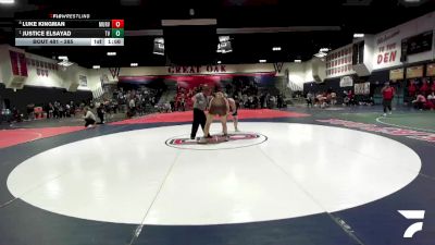 285 lbs Quarterfinal - Justice ElSayad, Temecula Valley vs Luke Kingman, Murrieta Valley
