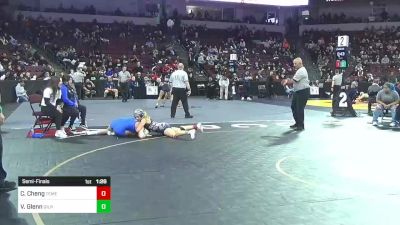 137 lbs Semifinal - Cara Cheng, Temescal Canyon vs Valerie Glenn, Gilroy