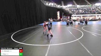 Girls 7th - 8th grade - 136 Champ. Round 4 - Abby Mitchell, Iowa vs Trista Pike, Iowa