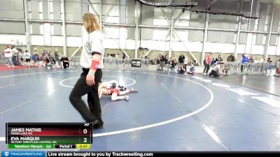 70-72 lbs Round 1 - Eva Marquis, Victory Wrestling-Central WA vs James Mathis, Moses Lake WC