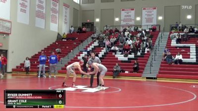 157 lbs Semifinal - Grant Cole, Arab Jr. High vs Ryker Dummitt, Hewitt Trussville Middle School