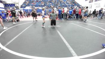 52 lbs Quarterfinal - Eric Barkhimer, Choctaw Ironman Youth Wrestling vs Tatum Hawkins, Noble Takedown Club