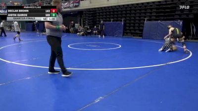 125 lbs Quarterfinal - Declan Brown, Lackawaxen vs Justin Quiros, Saddle Brook