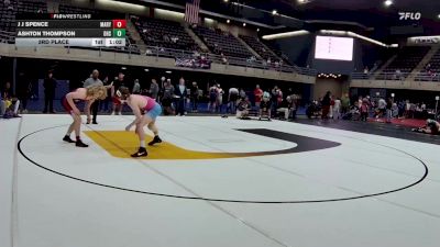 140 lbs 3rd Place - J J Spence, Marydel vs Ashton Thompson, Dhs