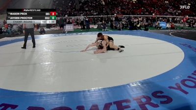 5A 132 lbs Champ. Round 1 - Jayden Proctor, Columbia vs Mason Peck, Idaho Falls