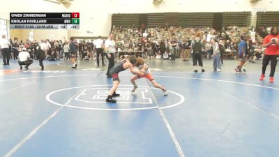 63-M lbs 2nd Place - Owen Zimmerman, Mat Assassins vs Knolan Pavillard, Malvern Wrestling Club