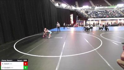 Girls 3rd-4th Grade - 56 Champ. Round 4 - Piper Sindahl, Dubuque Wrestling Club vs Nova Sebolt, Sebolt Wrestling Academy