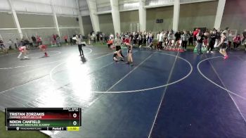 115 lbs Quarterfinal - Nixon Canfield, Sanderson Wrestling Academy vs Tristan Zorzakis, Charger Wrestling Club