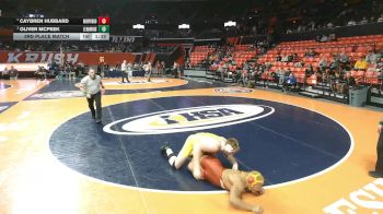 1A 215 lbs 3rd Place Match - Oliver McPeek, Lena (L.-Winslow) vs Caybren Hubbard, Murphysboro