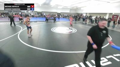 126 lbs Cons. Quarters - Michael Botello, Beast Bay Wrestling Club vs Andrew Sandoval, Woodlake High School Wrestling