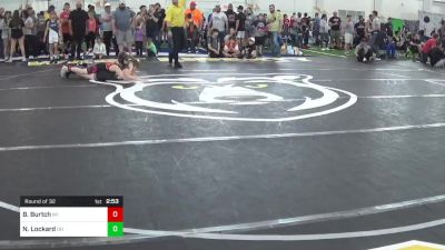 90-J lbs Round Of 32 - Bradley Burtch, MI vs Noah Lockard, OH