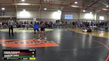 105 lbs Champ. Round 1 - Makenzie Lingle, BROOKVILLE vs Surabi Sudhakar, Cumberland Valley Hs