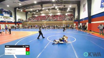 76 lbs Quarterfinal - Khloee Vargas, Broken Arrow Wrestling Club vs Asher Stites, Rollers Academy Of Wrestling