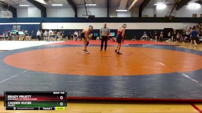 125 lbs Quarterfinal - Brady Pruett, University Of Pennsylvania vs Cadden Kucek, Wilkes