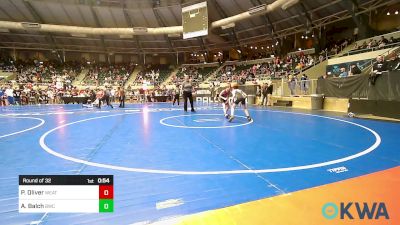 85 lbs Round Of 32 - Parker Oliver, Weatherford Youth Wrestling vs Ashton Balch, Bartlesville Wrestling Club