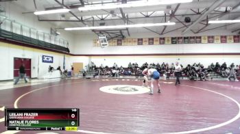 148 lbs Quarterfinal - Natalie Flores, Cerritos College vs Leilani Frazer, Santa Rosa College