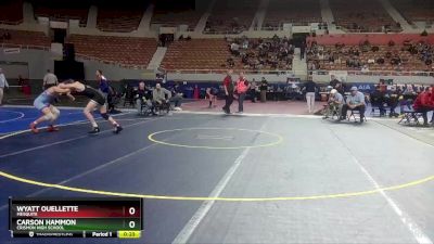 D3-144 lbs Cons. Round 1 - Carson Hammon, Crismon High School vs Wyatt Ouellette, Mesquite