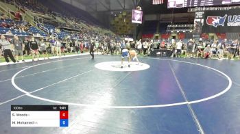 100 lbs Cons 16 #1 - Symon Woods, Illinois vs Mohamed Mohamed, Nebraska