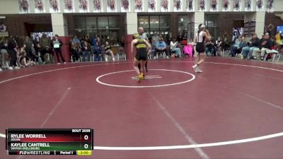 JV-3 lbs Round 3 - Kaylee Cantrell, Vinton-Shellsburg vs Rylee Worrell, Solon