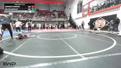 40-46 lbs Rr Rnd 1 - Addison Sanders, Vian Wrestling Club vs Ezlynn Bentley, Brushy Wrestling Club
