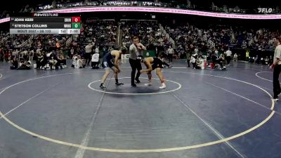 3A 132 lbs Champ. Round 1 - Stetson Collins, West Rowan High School vs John Keri, Southern Durham