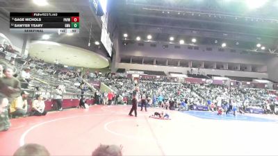 46 lbs Semifinal - Gage Nichols, Pottsville Apache Youth Wrestling vs Sawyer Yeary, Greenwood Wrestling Academy