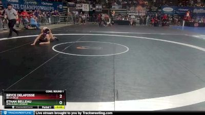 D 3 144 lbs Cons. Round 1 - Ethan Belleau, Opelousas Catholic vs Bryce Delafosse, De La Salle