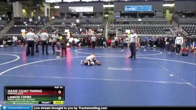 55 lbs 1st Place Match - Julius ?JuJu? Thomas, Nebraska Boyz vs Landon Combs, Sebolt Wrestling Academy