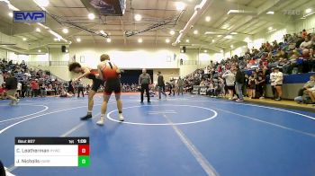 140 lbs Quarterfinal - Cooper Leatherman, Hilldale Youth Wrestling Club vs Jacob Nicholls, HURRICANE WRESTLING ACADEMY