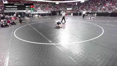 Girls 126 lbs 5th Place Match - Hannah Huza, Hortonville-Girls vs Taya Johnson, Menasha-Girls