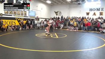 165 lbs Cons. Round 2 - Bryce Crawford, West Marshall vs Ryan Wolf, Newman Catholic