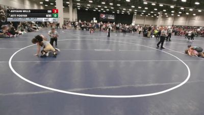 88 lbs 5th Place Match - Aviyahn Mills, Roundtree Wrestling Academy vs Jett Foster, MN Elite Wrestling Club