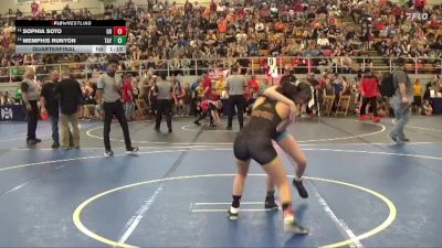 106 lbs Quarterfinal - Memphis Runyon, Taylor vs Sophia Soto, Lady Warrior Wrestling Club