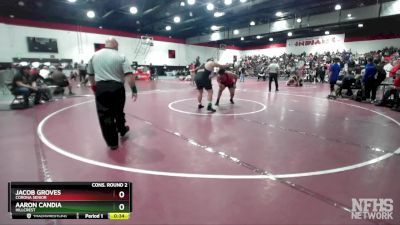 285 lbs Cons. Round 2 - Aaron Candia, Hillcrest vs Jacob Groves, Corona Senior