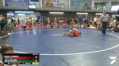 90 lbs Quarterfinals (8 Team) - Ryley Correll, TNWCC vs Zeyn Dillion, Williamson County WC