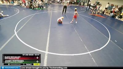 60-67 lbs Round 3 - Jaxsen Mortensen, Aviator Wrestling Academy vs Alice McCauley, Delta Wrestling Club