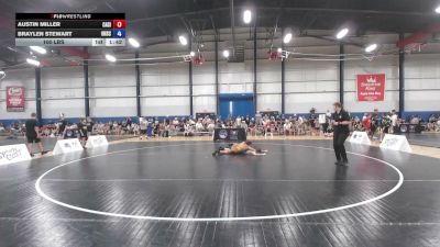 100 lbs Austin Miller, California Silver vs Braylen Stewart, Ohio Scarlet