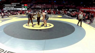 D2-285 lbs 3rd Place Match - DeAngelo Spear, Canton South vs Jeffery Blair, Cham. Julienne