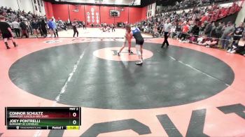 150 lbs Champ. Round 2 - Connor Schultz, Frankfort (LINCOLN-WAY EAST) vs Joey Pontrelli, Elmhusrt (IC CATHOLIC)