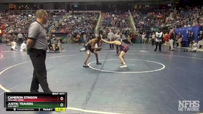 4A 120 lbs Quarterfinal - Cameron Stinson, Mallard Creek vs Justin Travers, Jack Britt