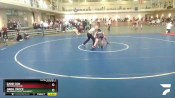 157 lbs Cons. Round 2 - Greg Croce, Delaware Valley University vs Zane Cox, Roanoke College