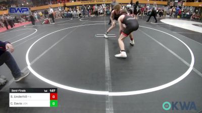 130 lbs Semifinal - Slayter Underhill, F-5 Grappling vs Corbin Davis, Lions Wrestling Academy