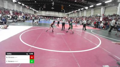 100 lbs Semifinal - BellaRose Orozco, La Familia vs Zane Butero, Monte Vista Takedown Club