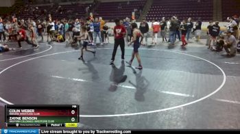 96 lbs 1st Place Match - Zayne Benson, Western Colorado Wrestling Club vs Colin Weber, Ringers Wrestling Club