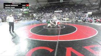 Boys 2A 120 lbs 1st Place Match - Trevor Anderson, Orting vs Mathis Johns, Woodland